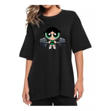 Imagem de Camiseta Oversized Longa Treino Fitness Docinho-Feminino