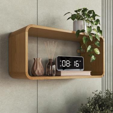 Imagem de Nicho Prateleira Decorativa Infantil 62,5x30cm Organizador Para Quarto E Decoração Carvalho Xingu