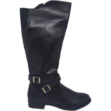 Imagem de Bota Infantil Menina Montaria Casual Dia a Dia Detalhe Fivela Passeio Cano Alto Salto Baixo Bico Redondo Mooncity 79515