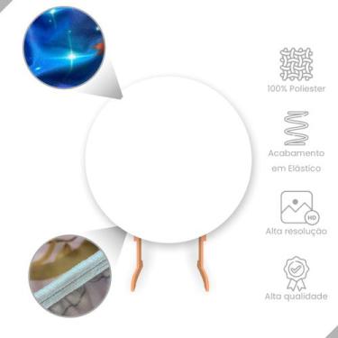 Imagem de Painel De Tecido Sublimado Redondo Sereia Fundo do Mar Cauda Aquarela 