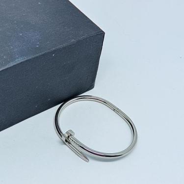 Imagem de Pulseira Bracelete Masculino Feminino Unissex Estilo Prego Aço Inoxidá