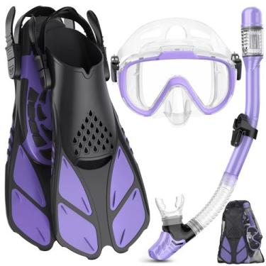 Imagem de Conjunto de equipamento de mergulho Ubekezele 4 em 1 para adultos com 