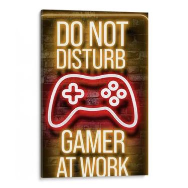 Imagem de Quadro Gamer - Aviso de Não Perturbe - Mioquadros, 60x40 cm, Borda Inf