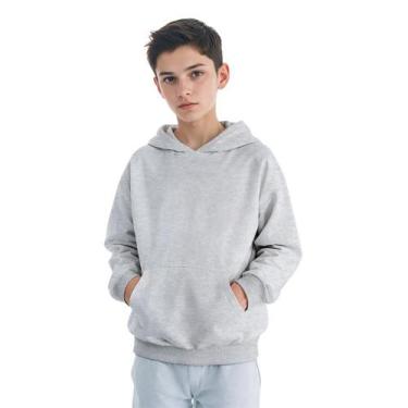 Imagem de Moletom Infantil Canguru Menino Algodão Capuz Bolso Frontal - Samcro, 