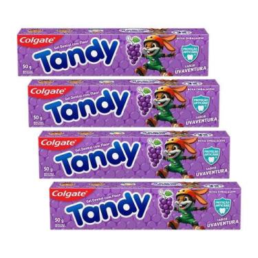 Imagem de Kit 4 Cremes Dentais Infantis Colgate Tandy Uva Ventura 50g