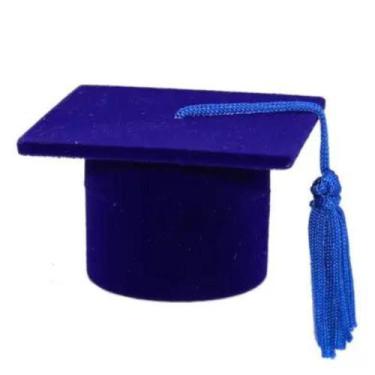 Imagem de Caixinha De Veludo Para Anel De Formatura Capelo Estojo - SAF, Capelo 