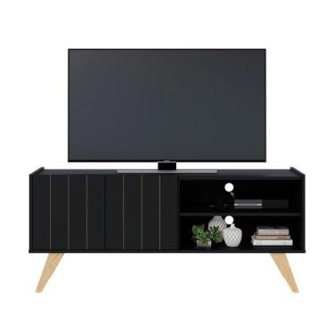 Imagem de Rack para TV até 50" Space Moov Preto Fosco - Colibri