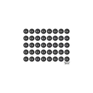 Imagem de Mini Botão Redondo 5mm - 40 unidades - We Care About, Preto