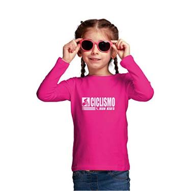 Imagem de Camisa Infantil Fem M. Longa Proteção Solar UV50+ RK Ciclismo - Rosa - 12 anos