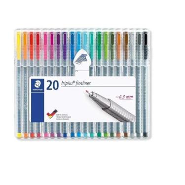 Imagem de Caneta Fineliner Staedtler Triplus 0.3mm com 20 Cores