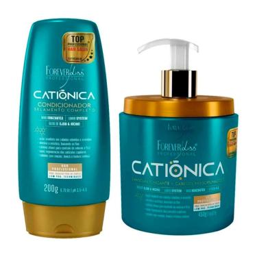 Imagem de Kit Condicionador 200g e Mascara Catiônica 450g Forever Liss