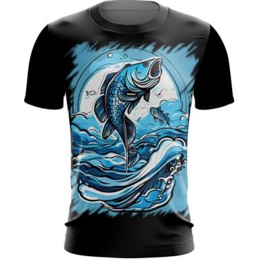 Imagem de Camiseta Dryfit Pesca Esportiva Peixes Azul Paz 11 - Kasubeck Store, M