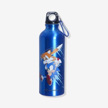 Imagem de Garrafa com Mosquetão Sonic para Bebidas em Alumínio 500ml Azul Ideal para Dia a Dia e...