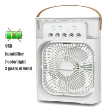 Imagem de Ventilador Climatizador Portátil de Mesa com Umidificação e Aromatização Fácil de Trans...