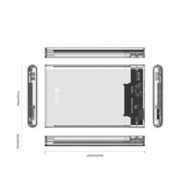 Imagem de Case para HD 2.5 Notebook USB 3.0 Ps4 Xbox One Pc 6Gbps Transparente Compatível com Con...