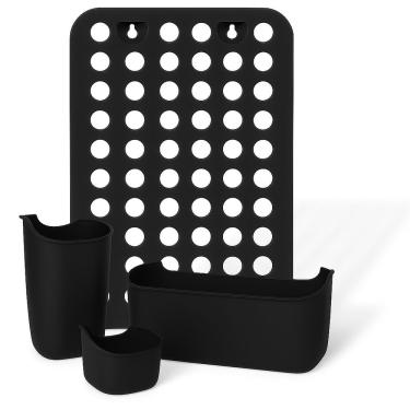 Imagem de Organizador de Parede Organizador Criativo Multiuso para Armário com 3 Recipientes Remo...