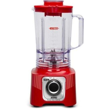 Imagem de Liquidificador Power Max 1400W 3,1L com 6 Lâminas Powelix Pro e 15 Velocidades Vermelho 110V