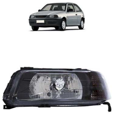 Imagem de Farol Dianteiro Gol Parati 1999 A 2005 Saveiro G3 Máscara Negra - Auto