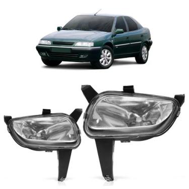 Imagem de Farol Milha Auxiliar Xantia 1999 2000 2001 Lente Lisa Vidro Carcaça Pr
