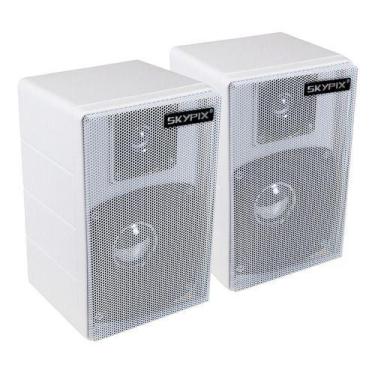 Imagem de Kit 2 Caixa De Som Ambiente Acustica Pw500 4 Pol. 40w Skypix