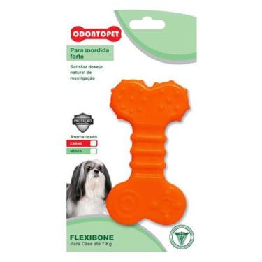 Imagem de Brinquedo para Cachorro Flat Flexibone Odontopet Laranja