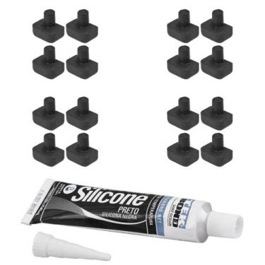 Imagem de 16 Borracha + Silicone Para Trempe Fogão Brastemp BF475 BFD5 - Brazan
