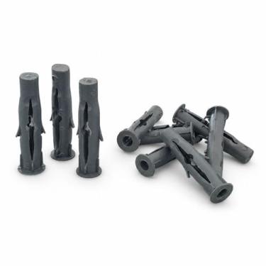 Imagem de Pacote com 50 Buchas 10mm Cinza Escuro Para Alvenaria e Instalação de 