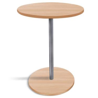 Imagem de Mesa de Canto Lateral Alta Redonda para Sala Albany - Prata Jade - Gen