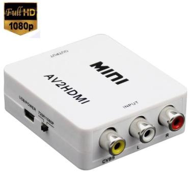 Imagem de Mini Conversor Áudio e Vídeo AV2HDMI RCA para HDMI - WorldView