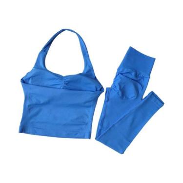 Imagem de Conjunto De Yoga Sem Costura De Cintura Alta Para Mulheres, Conjunto D