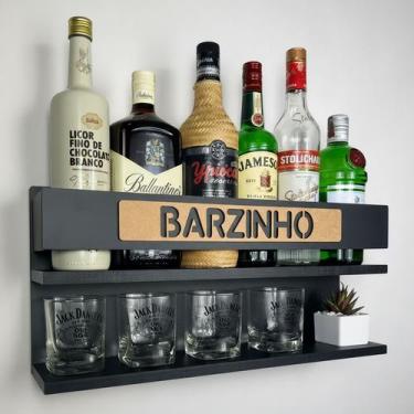 Imagem de Barzinho de Parede de MDF Bar Suspenso para Bebidas - Decoração Casa S