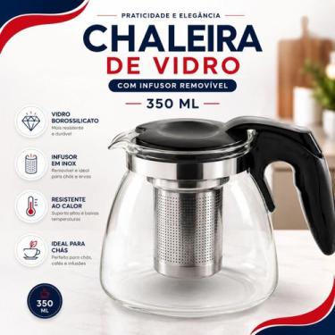 Imagem de Chaleira Para Chá Café Pequena 350ml Moderna Com Infusor - Thika