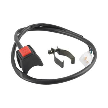 Imagem de Botão De Pressão Vermelho Para Desligar Moto, Quadriciclo, UTV E Dirt 