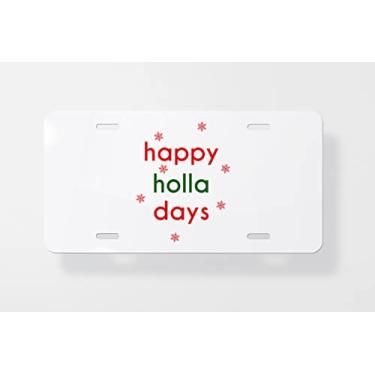 Imagem de Capa para placa de carro Happy Holla Days – Capa para placa de carro – Capa para moldura da placa de carro 15 x 30 cm