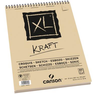 Imagem de Sketchbook xl Kraft 90 g/m² A-4 21,0 x 29,7 cm com 60 Folhas Canson