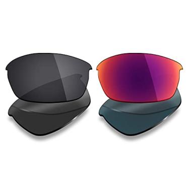 Imagem de Mryok 2 pares de lentes polarizadas de substituição para óculos de sol Oakley Flak Jacket – Opções
