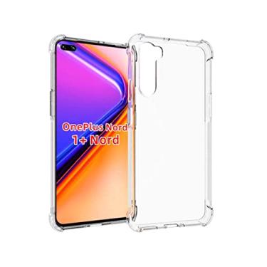 Imagem de para Oneplus Nord N100 N200 Case Transparent Gradient Airbag Cantos Case à Prova de Choque para One Plus 9 Pro 8 7T 6T Capa Traseira Pára-choques, Transparente, Para Nord CE 5G