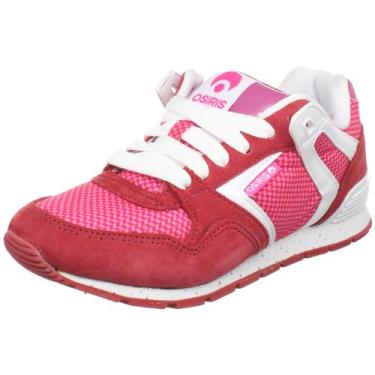 Imagem de Osiris Tênis de skate feminino Hayou LT, Vermelho/branco/rosa, 5.5