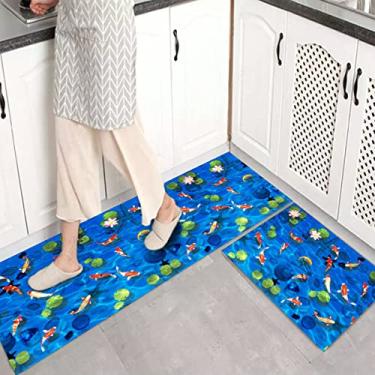 Imagem de jia cool 1 peça conjunto de tapetes de cozinha antiderrapante tapete para capacho de cozinha conjunto de tapete de corredor design (40,64 x 119,44 cm)