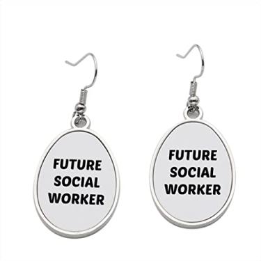 Imagem de Brinco Future Social Worker – Brincos pendurados para meninas – Presente de festa de aniversário dos namorados
