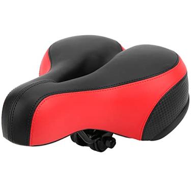 Imagem de Selim de mountain bike, assento de mountain bike acessórios de bicicleta resistentes à sujeira para pedalar(Vermelho preto)