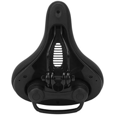 Imagem de 01 Sela de bicicleta, almofada de assento de bicicleta de , respirável com laço de aço altamente elástico para absorção de choque para melhor experiência de andar de bicicleta (vermelho)