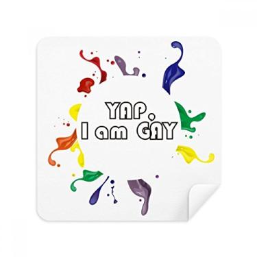 Imagem de LGBT Bandeira do Arco-íris Yap I Am Óculos Masculino Tecido de Camurça Tecido 2 Unidades
