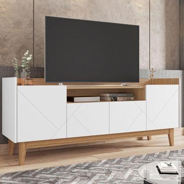 Imagem de Rack Para Tv Até 60 Polegadas Adria 4 Portas Branco/noce - Casa D