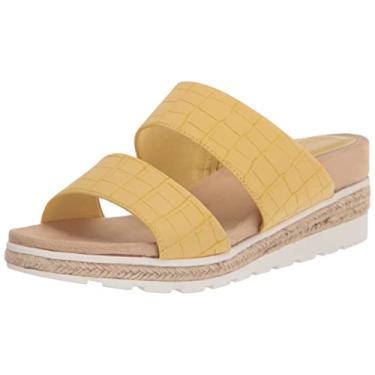 Imagem de Easy Street Sandália feminina Maryann Wedge, Croco amarelo, 7 X-Wide