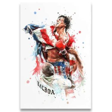 Imagem de Poster Decorativo 42cm X 30cm A3 Brilhante Rocky Balboa - Bd Net Colle