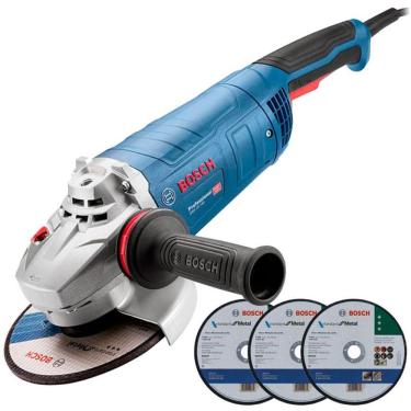 Imagem de Esmerilhadeira Angular 7 POL 2500W 18F3 GWS 25-180 220V com 3 Discos BOSCH