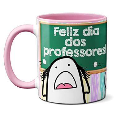 Imagem de Caneca Flork Meme Professor Paciência No Coração Presente (Rosa)