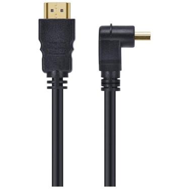Imagem de Cabo Hdmi 2.0 4k Conexao Ethernet 01 Conector 90o 2 Metros