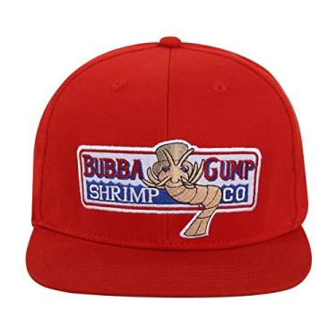 Imagem de Boné de beisebol ajustável Bubba Gump Shrimp Co. Chapéu bordado (vermelho) (aba plana), Aba plana, Tamanho �nica